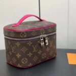 Louis Vuitton LV Unisex Nice Mini Toiletry Pouch Rose Pink Monogram Macassar Coated Canvas Cowhide Leather - Imagen 3