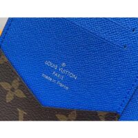 Louis Vuitton LV Unisex Passport Cover Blue Monogram Macassar Coated Canvas Cowhide Leather (2)