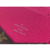 Louis Vuitton LV Unisex Passport Cover Pink Monogram Macassar Coated Canvas Cowhide Leather (6)