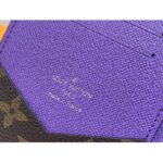 Louis Vuitton LV Unisex Passport Cover Purple Monogram Macassar Coated Canvas Cowhide Leather – Bild 7