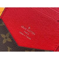 Louis Vuitton LV Unisex Passport Cover Red Monogram Macassar Coated Canvas Cowhide Leather (4)