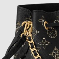 Louis Vuitton LV Unisex Pico Bella Black Mahina Perforated Calf Leather Microfiber Lining M82744 (4)