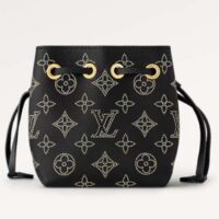 Louis Vuitton LV Unisex Pico Bella Black Mahina Perforated Calf Leather Microfiber Lining M82744 (4)