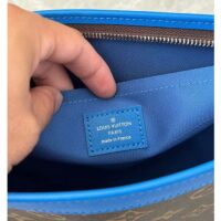 Louis Vuitton LV Unisex Pochette Voyage MM Blue Monogram Macassar Coated Canvas Cowhide-Leather (8)