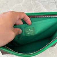 Louis Vuitton LV Unisex Pochette Voyage MM Green Monogram Macassar Coated Canvas Cowhide-Leather (9)