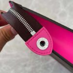 Louis Vuitton LV Unisex Pochette Voyage MM Pink Monogram Macassar Coated Canvas Cowhide-Leather - Image 9