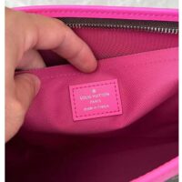 Louis Vuitton LV Unisex Pochette Voyage MM Pink Monogram Macassar Coated Canvas Cowhide-Leather (6)