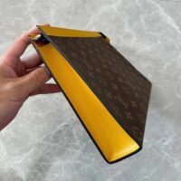 Louis Vuitton LV Unisex Pochette Voyage MM Yellow Monogram Macassar Coated Canvas Cowhide-Leather (2)