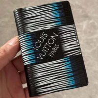Louis Vuitton LV Unisex Pocket Organizer Wallet Blue Moon Damier Rush Epi XL Leather Cowhide (10)