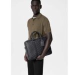 Louis Vuitton LV Unisex Porte-Documents Voyage Damier Graphite Coated Canvas Cowhide-Leather - Imagen 12