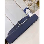 Louis Vuitton LV Unisex Slim Briefcase NV Navy Blue Taiga Cowhide Leather Palladium-Color Hardware - Bild 4