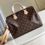 Louis Vuitton LV Unisex Speedy Bandoulière 30 Monogram Coated Canvas Natural Cowhide Leather - Bild 3