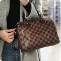 Louis Vuitton LV Unisex Speedy Bandoulière 35 Damier Ebene Coated Canvas Smooth Cowhide-Leather (12)