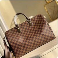 Louis Vuitton LV Unisex Speedy Bandoulière 35 Damier Ebene Coated Canvas Smooth Cowhide-Leather (12)