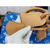 Louis Vuitton LV Unisex Speedy P9 Bandoulière 25 Blue Soft Calfskin Natural Cowhide-Leather (5)