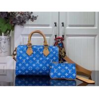 Louis Vuitton LV Unisex Speedy P9 Bandoulière 25 Blue Soft Calfskin Natural Cowhide-Leather (5)