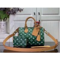 Louis Vuitton LV Unisex Speedy P9 Bandoulière 25 Green Soft Calfskin Natural Cowhide-Leather (8)