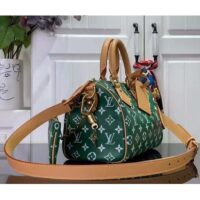 Louis Vuitton LV Unisex Speedy P9 Bandoulière 25 Green Soft Calfskin Natural Cowhide-Leather (8)