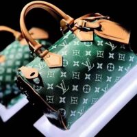 Louis Vuitton LV Unisex Speedy P9 Bandoulière 25 Green Soft Calfskin Natural Cowhide-Leather (8)