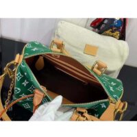 Louis Vuitton LV Unisex Speedy P9 Bandoulière 25 Green Soft Calfskin Natural Cowhide-Leather (8)