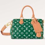 Louis Vuitton LV Unisex Speedy P9 Bandoulière 25 Green Soft Calfskin Natural Cowhide-Leather
