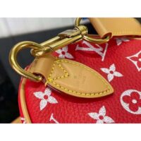 Louis Vuitton LV Unisex Speedy P9 Bandoulière 25 Red Soft Calfskin Natural Cowhide-Leather (16)