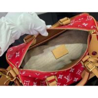 Louis Vuitton LV Unisex Speedy P9 Bandoulière 25 Red Soft Calfskin Natural Cowhide-Leather (16)