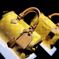 Louis Vuitton LV Unisex Speedy P9 Bandoulière 25 Yellow Soft Calfskin Natural Cowhide-Leather (3)