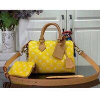 Louis Vuitton LV Unisex Speedy P9 Bandoulière 25 Yellow Soft Calfskin Natural Cowhide-Leather (3)