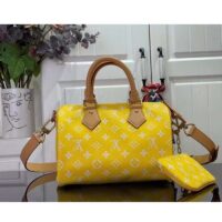 Louis Vuitton LV Unisex Speedy P9 Bandoulière 25 Yellow Soft Calfskin Natural Cowhide-Leather (3)