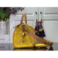 Louis Vuitton LV Unisex Speedy P9 Bandoulière 25 Yellow Soft Calfskin Natural Cowhide-Leather (3)