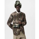 Louis Vuitton LV Unisex Steamer Wearable Wallet Green Damoflage Coated Canvas Leather Textile Lining - immagine 10