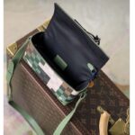Louis Vuitton LV Unisex Steamer Wearable Wallet Green Damoflage Coated Canvas Leather Textile Lining - immagine 6