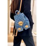 Louis Vuitton LV Unisex Venice Denim Blue GOTS Certified Cotton Monogram Denim Canvas - Image 13