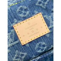 Louis Vuitton LV Unisex Venice Denim Blue GOTS Certified Cotton Monogram Denim Canvas (8)