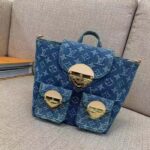 Louis Vuitton LV Unisex Venice Denim Blue GOTS Certified Cotton Monogram Denim Canvas - Image 4