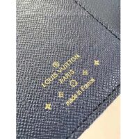 Louis Vuitton LV Unisex Victorine Wallet Denim Blue GOTS Monogram Denim Canvas Natural Cowhide Leather (4)