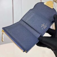 Louis Vuitton LV Unisex Victorine Wallet Denim Blue GOTS Monogram Denim Canvas Natural Cowhide Leather (4)