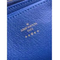 Louis Vuitton LV Unisex Zippy Wallet Purse Denim Blue GOTS Certified Cotton Monogram Denim (2)