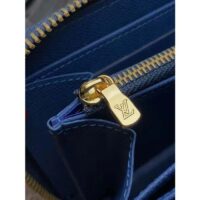 Louis Vuitton LV Unisex Zippy Wallet Purse Denim Blue GOTS Certified Cotton Monogram Denim (2)