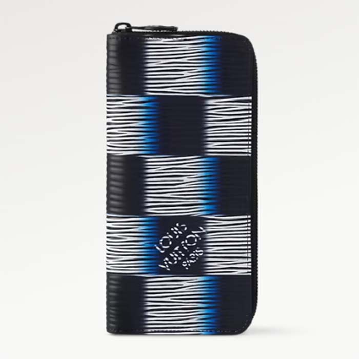 Louis Vuitton LV Unisex Zippy Wallet Vertical Blue Moon Damier Rush Epi XL Leather Cowhide