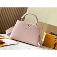 Louis Vuitton LV Women Capucines BB Handbag Galet Gray Taurillon Leather (5)