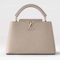Louis Vuitton LV Women Capucines BB Handbag Galet Gray Taurillon Leather (5)