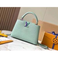 Louis Vuitton LV Women Capucines BB Topaz Blue Taurillon Leather Cowhide Lining (2)