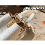 Louis Vuitton LV Women Capucines Mini Handbag Galet Taurillon Leather - Imagen 10