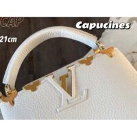 Louis Vuitton LV Women Capucines Mini Handbag Galet Taurillon Leather (5)