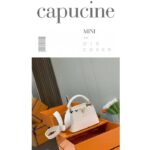 Louis Vuitton LV Women Capucines Mini Handbag Galet Taurillon Leather - Imagen 5