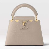 Louis Vuitton LV Women Capucines Mini Handbag Galet Taurillon Leather (5)