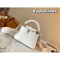 Louis Vuitton LV Women Capucines Mini Handbag Galet Taurillon Leather (5)