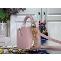 Louis Vuitton LV Women Capucines Mini Handbag Jasmine Pink Taurillon Leather (6)